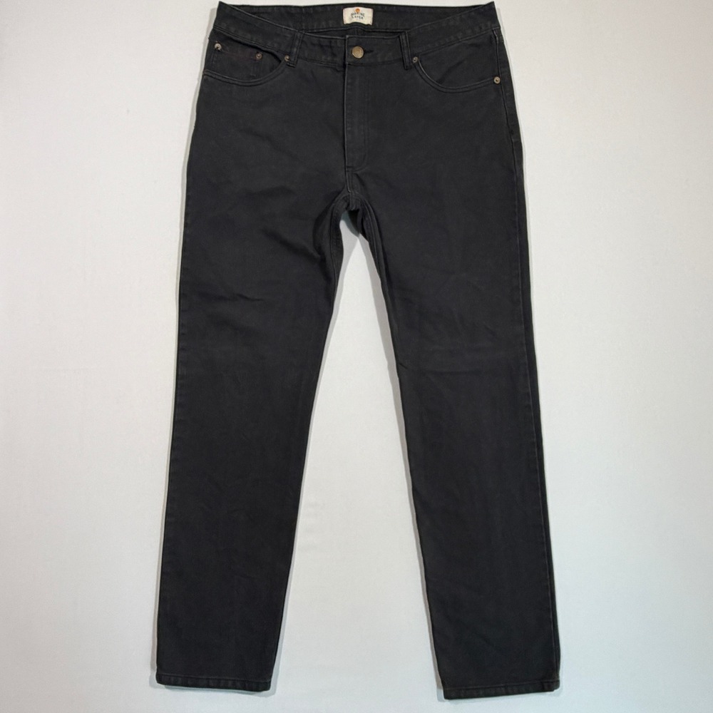 Marine Layer Corduroy Pants Mens 36x32 Charcoal Black Micro Wale Straight Indie